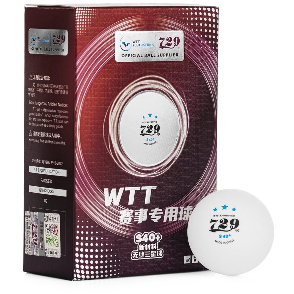 729 40+ 3*** S40+ WTT 6 balls (seamless)