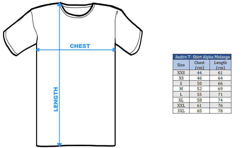 Andro T-Shirt Alpha Melange green/blue - Imagem 3