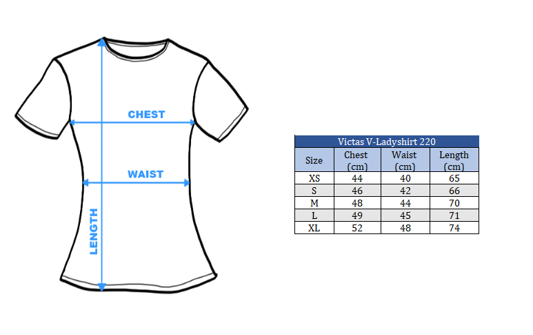 Victas V-Ladyshirt 220 black/yellow - Image 2